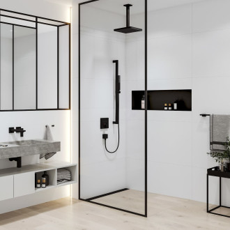 Sprchové rameno Hansgrohe na strop matná černá 24339670