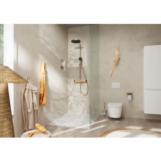Sprchový systém Hansgrohe Pulsify S na stěnu s termostatickou baterií kartáčovaný bronz 24220140