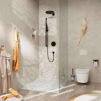 Sprchové rameno Hansgrohe na stěnu matná černá 24357670