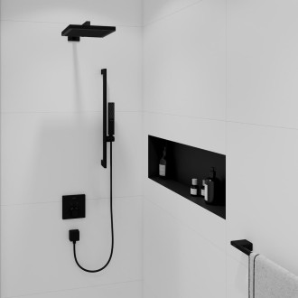 Sprchový set Hansgrohe Pulsify E na stěnu matná černá 24370670