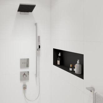 Sprchová tyč Hansgrohe Unica na stěnu s držákem sprchy a sprchovou hadicí chrom 24403000