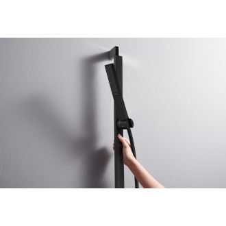 Sprchová tyč Hansgrohe Unica na stěnu s držákem sprchy a sprchovou hadicí matná černá 24403670