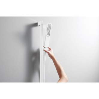 Sprchová tyč Hansgrohe Unica na stěnu s držákem sprchy a sprchovou hadicí matná bílá 24404700