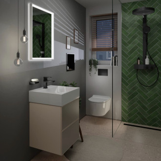 Sprchový systém Hansgrohe Rainfinity na stěnu s termostatickou baterií matná černá 28742670