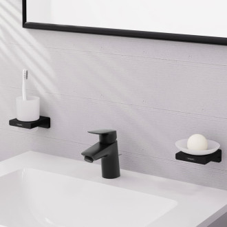 Umyvadlová baterie Hansgrohe Logis s výpustí matná černá 71070670