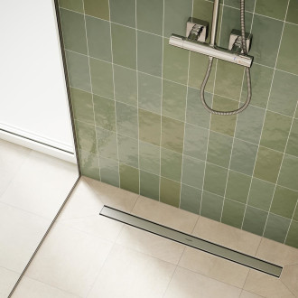 Sprchový žlab Hansgrohe RainDrain Compact 120 cm kartáčovaná nerez mat 56172800