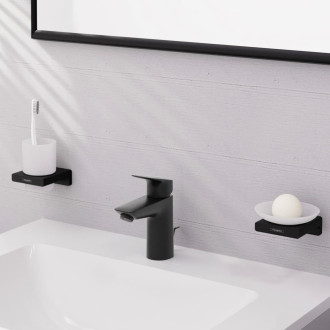 Umyvadlová baterie Hansgrohe Logis s výpustí matná černá 71100670