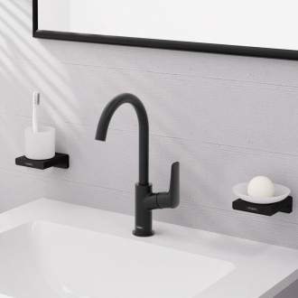 Umyvadlová baterie Hansgrohe Logis bez výpusti matná černá 71131670