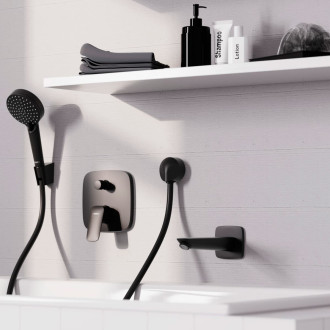 Vanová baterie Hansgrohe Logis bez podomítkového tělesa matná černá 71405670