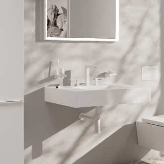 Umyvadlová baterie Hansgrohe Tecturis E s clic-clacem matná bílá 73030700
