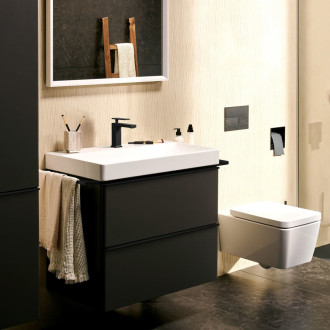 Umyvadlová baterie Hansgrohe Tecturis E s výpustí matná černá 73010670