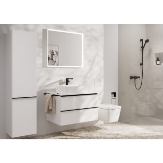 Vysoká umyvadlová baterie Hansgrohe Tecturis E s clic-clacem matná černá 73070670