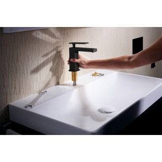 Umyvadlová baterie Hansgrohe Tecturis E s bidetovou sprškou matná černá 73210670