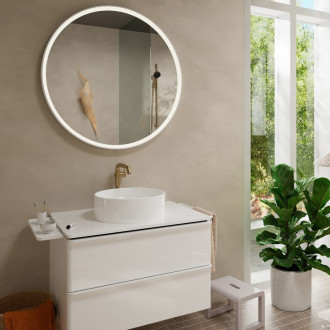 Vysoká umyvadlová baterie Hansgrohe Tecturis S bez výpusti kartáčovaný bronz 73372140