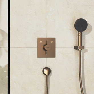 Vanová baterie Hansgrohe DuoTurn E bez podomítkového tělesa kartáčovaný bronz 75417140