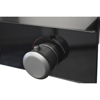 NIL Baterie sprchová s pevnou tyčí, hlavovou a ruční sprchou metal grey NL055.5MG++