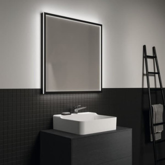 Zrcadlo bez vypínače Ideal Standard Conca 80x80 cm černá matná T3966BH