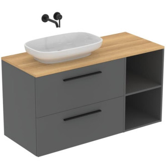 Koupelnová skříňka nízká Ideal Standard I.life B 40x63x50,5 cm šedý matný křemen mat T5322NG