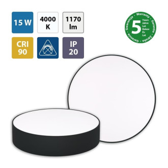 LED svítidlo Mold R15, 15W, 4000K, černáML416059330