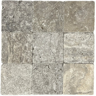 Obklad Mosavit Travertino silver 10x10 cm mat TRAVERTINOSI