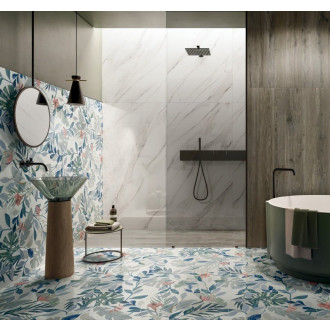 Obklad Fineza Fiore motif white 60x120 cm FIO830S
