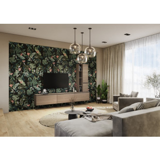 Dlažba Fineza Fiore motif black 60x120 cm FIO930K