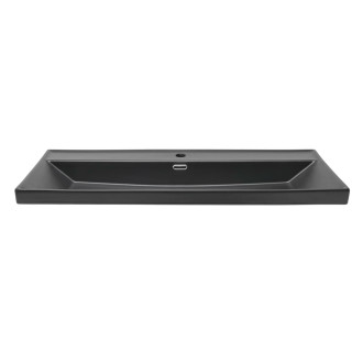Nábytkové umyvadlo SAT B-Way 101x46,5 cm černá matná, otvor pro baterii uprostřed SATBW10046BKM