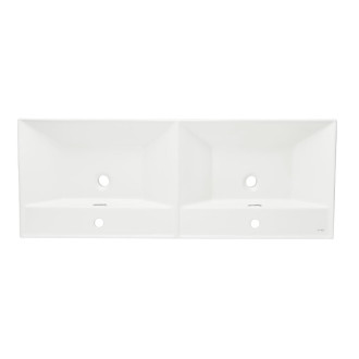 Nábytkové dvojumyvadlo SAT B-Way 121x46 cm bílá matná dva otvory pro baterii SATBW212046WM