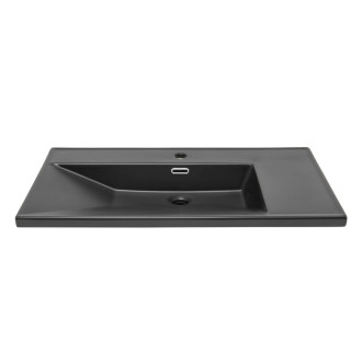 Nábytkové umyvadlo SAT B-Way 81x46 cm černá matná otvor pro baterii uprostřed SATBWA8046BKM