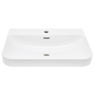 Nábytkové umyvadlo SAT Fusion 60,5x46 cm otvor pro baterii uprostřed SATFUS6046