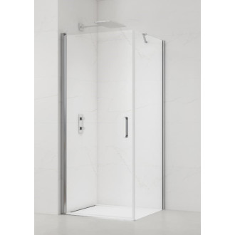 Sprch dveře+pevná stěna 90x80 CR T SATFUD90S80
