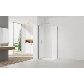 Sprch dveře+pevná stěna 100x90 CR T SATFUD100S90
