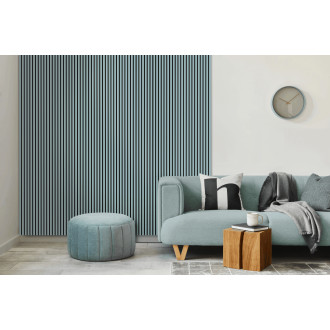 Obkladová lamela Fineza Spline Acoustic Smoke Blue 24,5x265 cm mat SPLINEACSB6