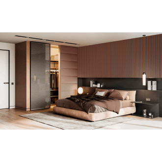 Obkladová lamela Fineza Spline Acoustic Terracote 24,5x265 cm mat SPLINEACTE6