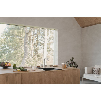 Dřezová baterie Hansa Designo s otočným ramínkem broušená ocel 5101228380