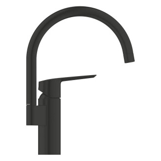 Dřezová baterie Grohe Start s otočným ramínkem černá matná 304692430