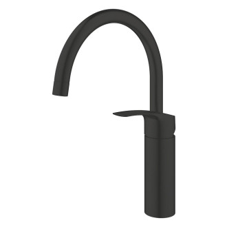 Dřezová baterie Grohe Eurosmart s otočným ramínkem černá matná 332022433