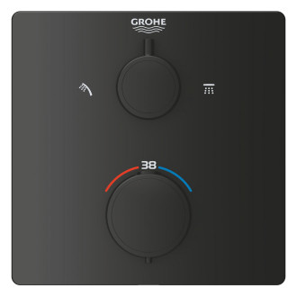 Sprchový systém Grohe Precision Thermostat včetně podomítkového tělesa černá matná 348822430