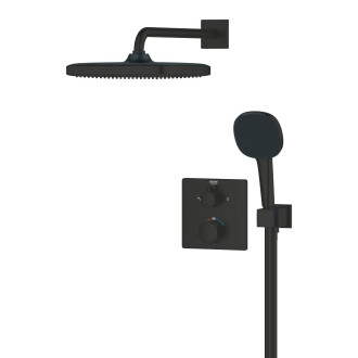 Sprchový systém Grohe Precision Thermostat včetně podomítkového tělesa černá matná 348822430