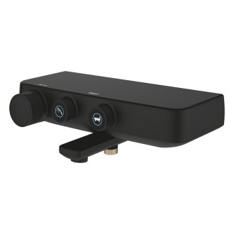 Vanová baterie Grohe Grohtherm Smartcontrol s poličkou phantom black 102168KF00