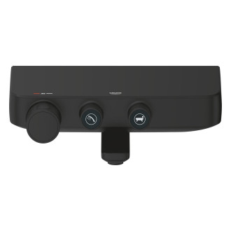 Vanová baterie Grohe Grohtherm Smartcontrol s poličkou phantom black 102168KF00