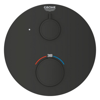 Sprchová baterie Grohe Grohtherm bez podomítkového tělesa černá matná 1022122430