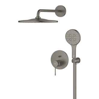 Sprchový systém Grohe Essence včetně podomítkového tělesa kartáčovaný Hard Graphite 25287AL0