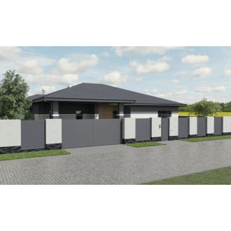 Obklad Fineza Brelo Antracit 37,5x12,5 cm reliéfní BRELOAN