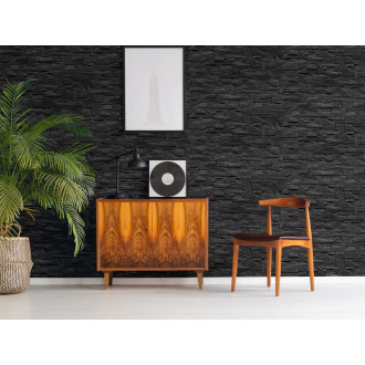 Obklad Fineza Aral Antracit 38x10 cm reliéfní ARALAN