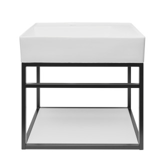 Konstrukce s umyvadlem Naturel Industrial 59x45x45 cm černá mat KONZOLEUM60BU
