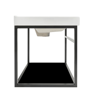 Konstrukce s umyvadlem Naturel Industrial 59x45x45 cm černá mat KONZOLEUM60CU1