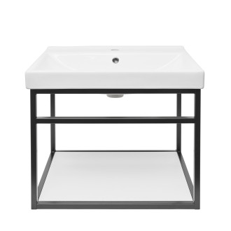 Konstrukce s umyvadlem Naturel Industrial 59x45x45 cm černá mat KONZOLEUM60BU1