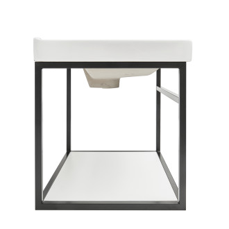 Konstrukce s umyvadlem Naturel Industrial 59x45x45 cm černá mat KONZOLEUM60BU1