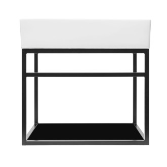 Konstrukce s umyvadlem Naturel Industrial 59x45x45 cm černá mat KONZOLEUM60CU